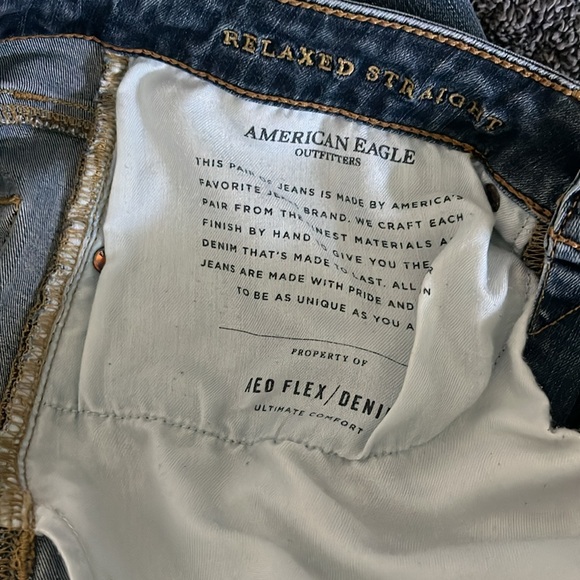 American Eagle Men's Extreme Flex Relaxed Straight Jeans 31x32 - Picture 4 of 11
